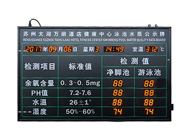 游泳池水质实时显示屏