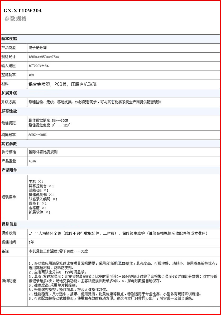 GX-XTH10W204